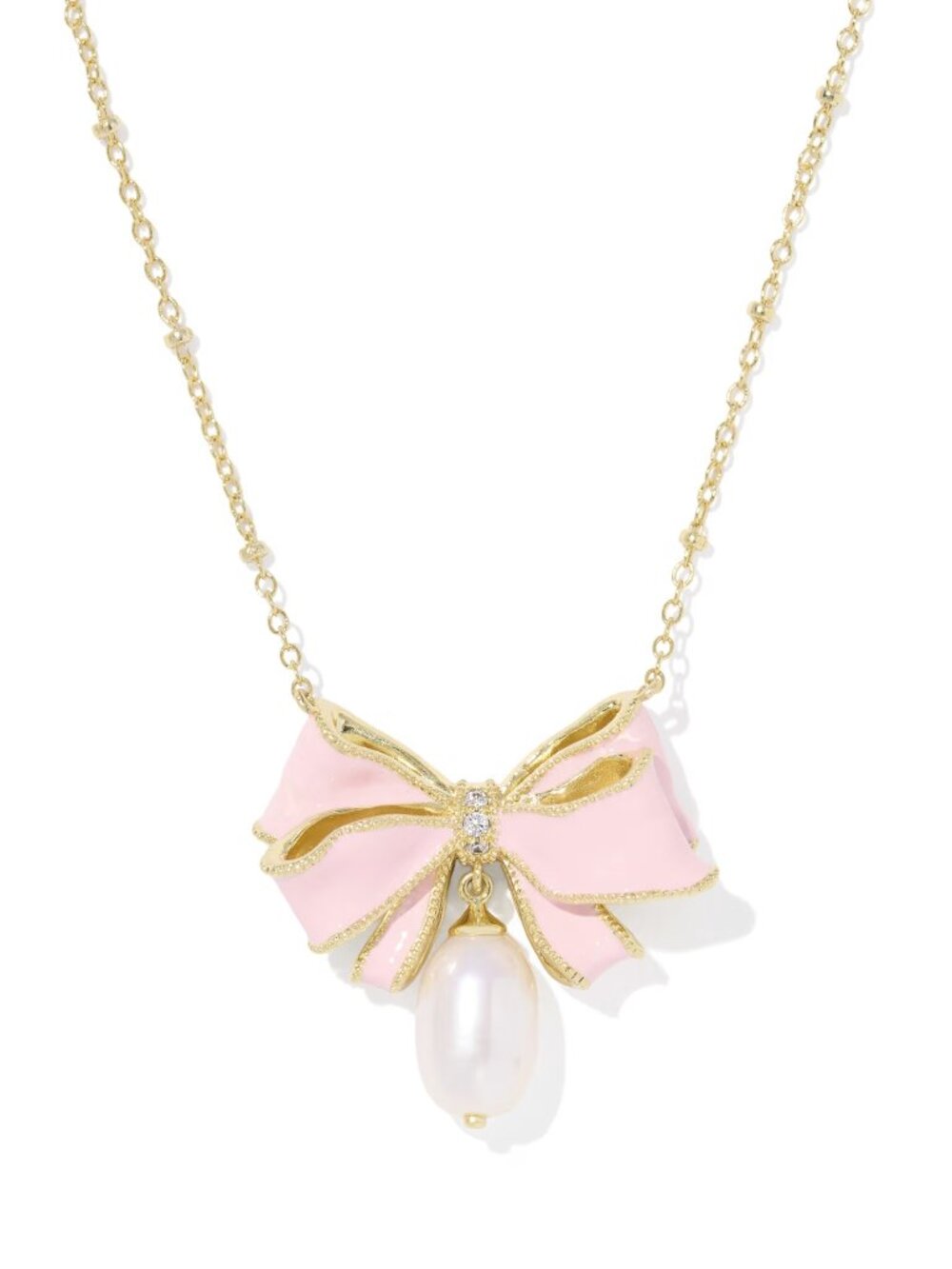 Kendra Scott x LoveShackFancy Pearl Bow Necklace